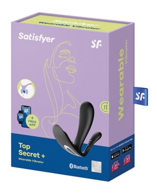 Satisfyer Top Secret + with app control Black G-Spot Wearable Vibrator, New