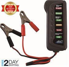 Coche Probador de Bateria 12 V 6 Luces LED Digital alternador Auto Carro Kit