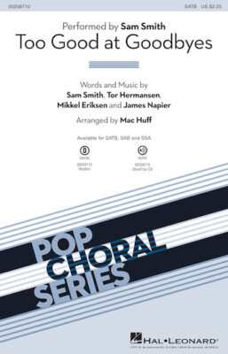 Too Good at Goodbyes ShowTrax CD Pop Choral Series