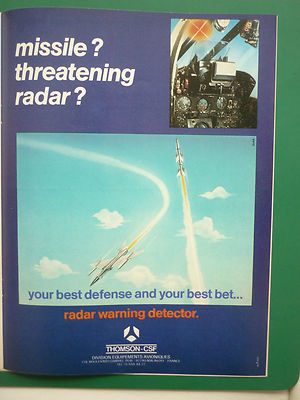 6/1981 PUB THOMSON-CSF AVIONIK RADAR WARNMELDER RAKETE ORIGINAL ANZEIGE