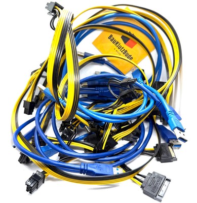 Anschlusskabel USB 3.0, SATA, PCIE - Stromkabel - Auswahl (Art, Farbe, Länge)