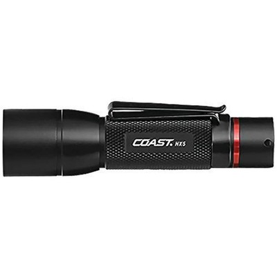 Coast HX5 MINI Pocket Clip LED Flashlight, Slide Focus 360/168 Lumen - Black