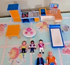15 Vintage 1990's Mixed Lot Play Mobil Figures Furniture Assessories Used Clean