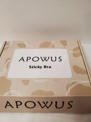 Apowas Sticky Bra Push Up Lift Backless Strapless Invisible Adhesive-Cream