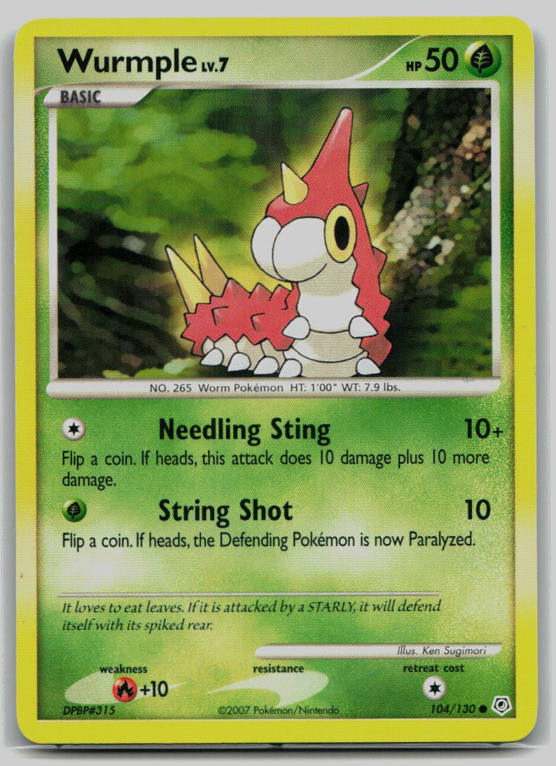 Pokemon TCG Wurmple 104/130 Diamond and Pearl LP