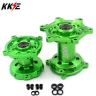 KKE CNC Anodized Hubs Set For KAWASAKI KX250F 2006-2019 KX450F 2006-2018 Green