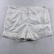 New York Company Shorts White Cuffed Stretch Size 8