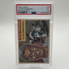 1956 Topps #30 Jackie Robinson White Back PSA 3.5 107420980 New Grade