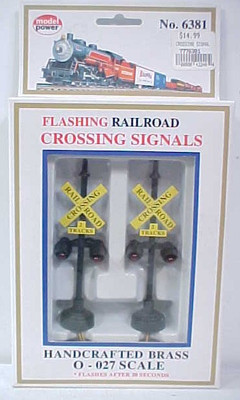 Model Power 6381 O and 0-27 Flashing Railroad Crossing Signals  (Pack of 2)
