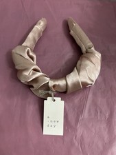 a new day Satin Puff Scrunch Headband Soft Pich-pink Color