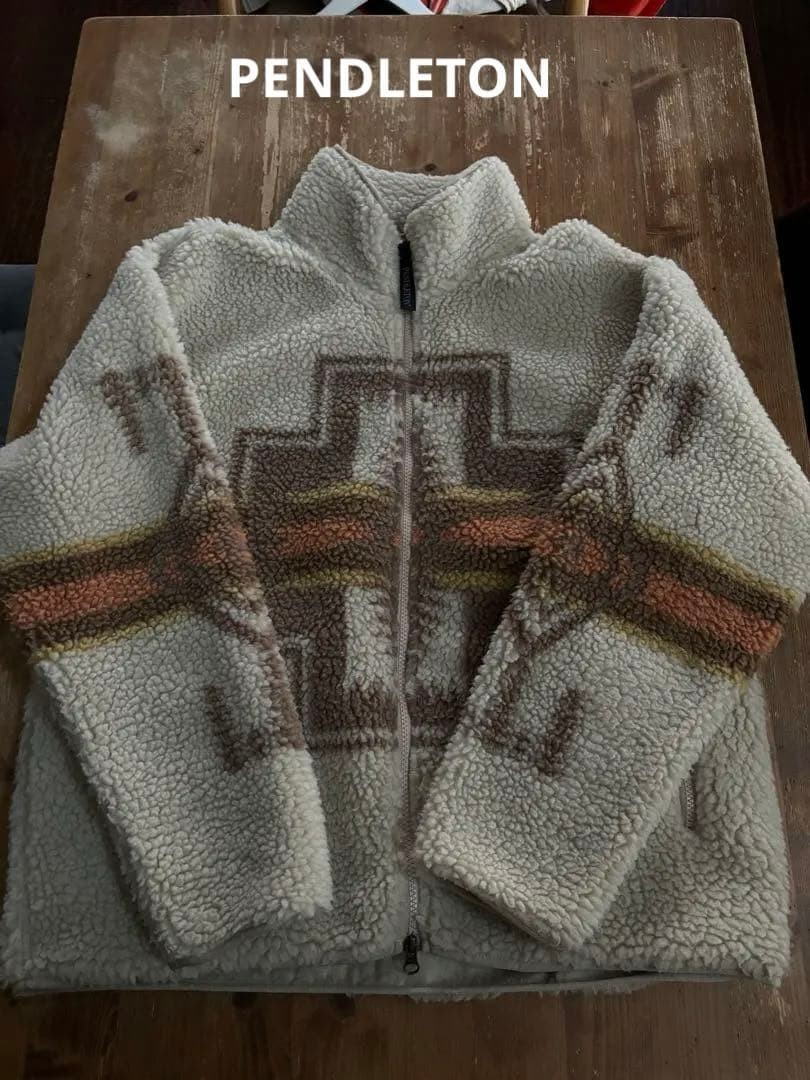 Pendleton Native Pattern Fleece Boa Jacket Men's … - image 1