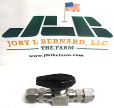 WHITEY , SS-83TS8 , 1/2" TUBE BALL VALVE, 1500-PSI, 4-5/8" END to END,  SURPLUS