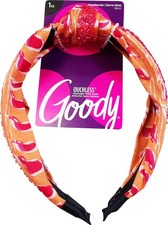GOODY Ouchless Headband - Fashion Print - 1 Count Pack of 1 , Orange Pink