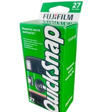 Fujifilm QuickSnap Disposable Camera 27 Exposure 35mm Film Sealed Box Party