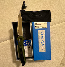 Benchmade 940 Osborne Manual Green Aluminum Pocketknife CPM-S90V AXIS Plain