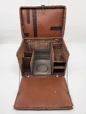 Vintage Picnic Basket "Made In England For Brooks Brothers Est Rare