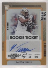 2021 Contenders Optic Rookie Ticket Orange Prizm 34/50 Payton Turner Auto 0q84