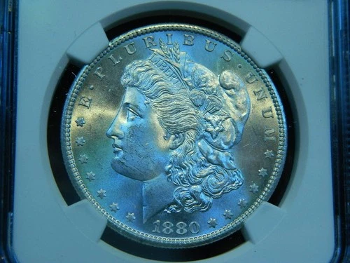 1880-S MS65 Morgan Silver Dollar NGC Certified Gem - Blast White (Lot# 21-13)