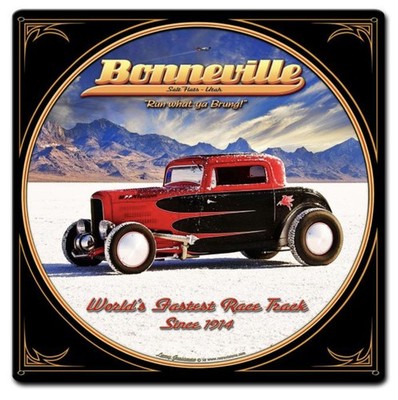 Bonneville Metal Sign 24x24 by Larry Grossman - LG595