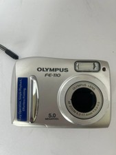 Vintage Used Silver Olympus FE-110 5MP Digital Camera 2.8 X optical zoom