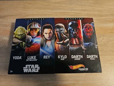 Star Wars Hot Wheels Light Side vs. Dark Side Character Car Bundle X6 New
