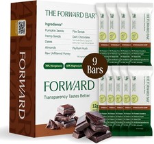 Chocolate Chip Protein Bars, Plant-Based Gluten-Snack 12g Complete Protein,