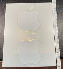 Apple Sticker- NEW Genuine OEM White Apple Logo Decal - 2 per sheet