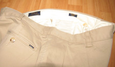 RALPH LAUREN POLO Pleated Classic Fit Tan Pants Men's 34 X 32 Labeled 35X32 
