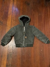 Vintage Carhartt YYJ130 MOS Jacket Quilt Lined Youth Small 6-7 Moss Green