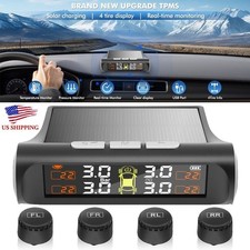 Wireless Solar Tpms Lcd Car Tire Pressure Monitoring System 4 External Sensors Wireless Solar Tpms Lcd Car Tire Pressure Monitoring System 4 External Sensors