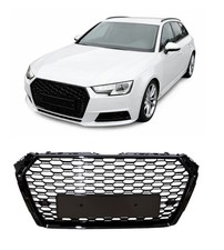 Kühler Grill Wabengrill Front Sport Grill Schwarz Glanz passend für Audi A4 B9