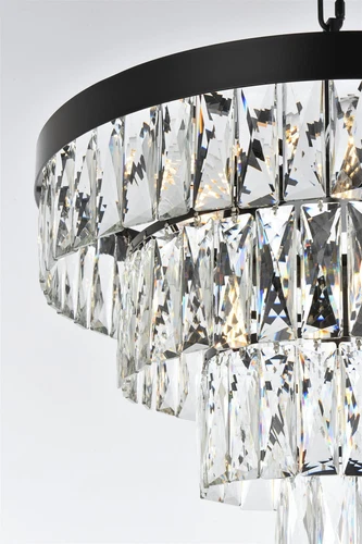 Elegant Lighting Josephine 20" Round Chandelier in Black - Picture 6 of 8