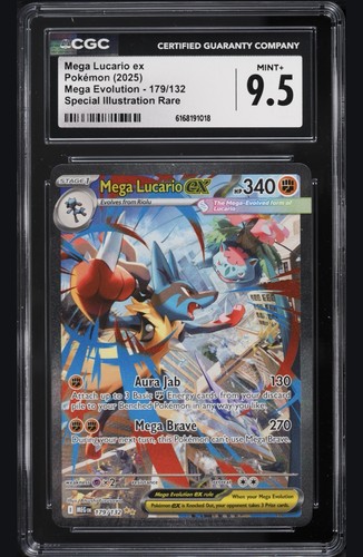 Mega Lucario ex graded CGC 9.5 for sale on eBay