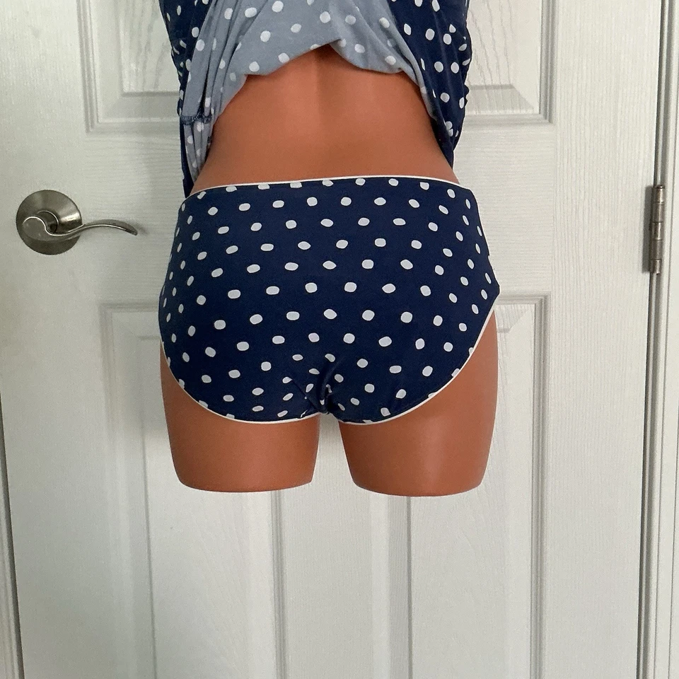 Juego Tankini Seafolly 2 Piezas 10DD Parte Superior, 6 Parte Inferior Azul Marino con Lunares Nuevo con Etiquetas Foto 4 de 4