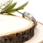 Elegant 4mm Silver Tungsten Carbide Band Brushed Texture & High polished Ring — photo 4