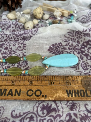 Böhmische schöne Statement Halskette mit Stein - Bild 6 von 6