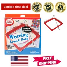 Create Colorful Pot Holders with Pepperell Metal Loom  Hook Set, 8.5 Inches