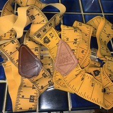 The BOSS And Action Vtg Suspenders Heavy Duty 2" Wide Measure Tape Unisex 2