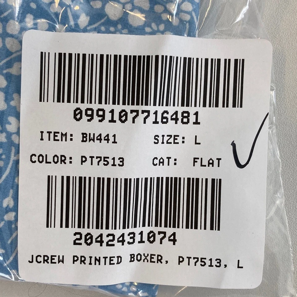 J. Boxer estampado azul grande Crew para hombre Foto 4 de 4