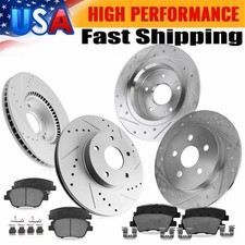 Front Rear Rotors Brakes Pads Kit for Jeep Co...