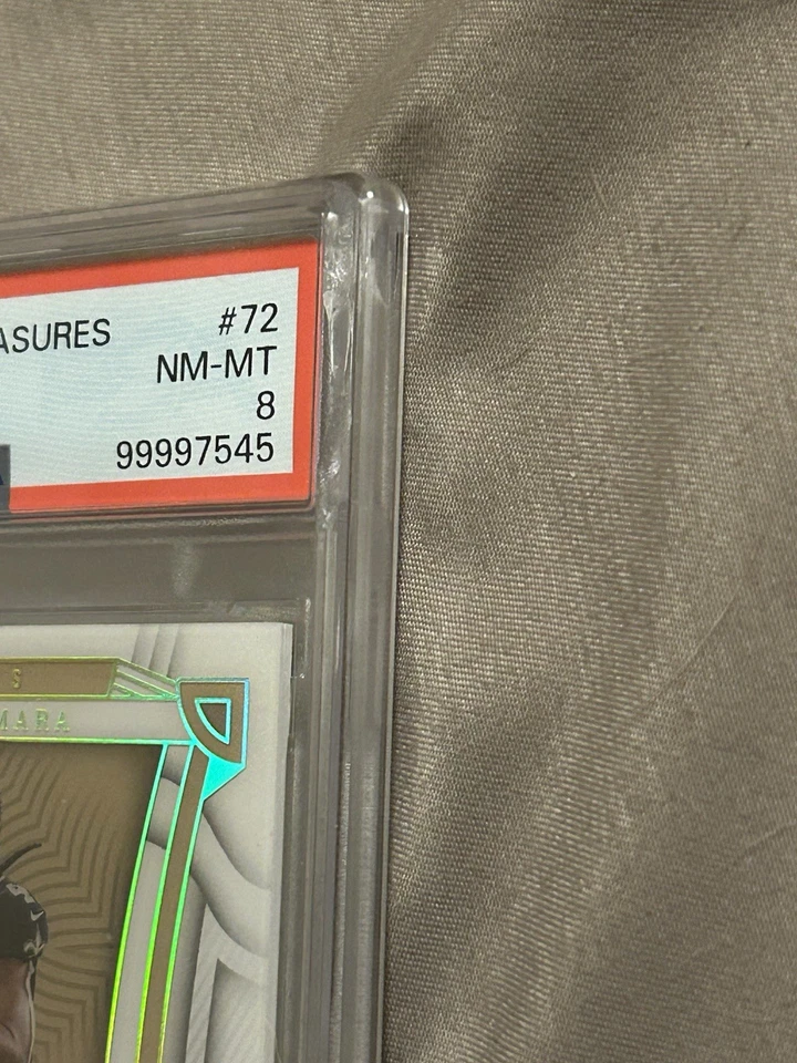 2022 Panini National Treasures - Alvin Kamara #72 Holo Gold /15 Psa 8. ( POP 1 ) - Image 3 of 3