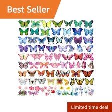 YTDIOKBL Butterfly Tattoos colorful 100Pcs