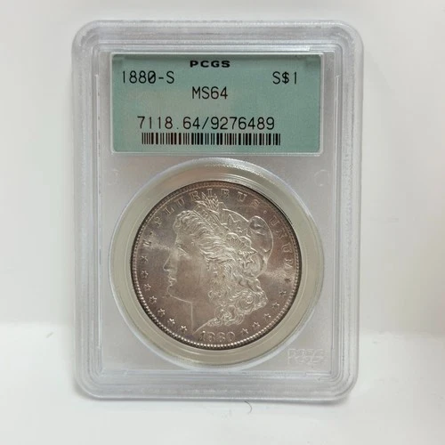1880 S Morgan Silver Dollar PCGS MS-64