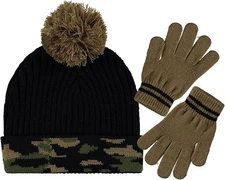 Big Boy 2 Item Polarwear Winter Kid-Set Hat & Glove (Style: Black1739)