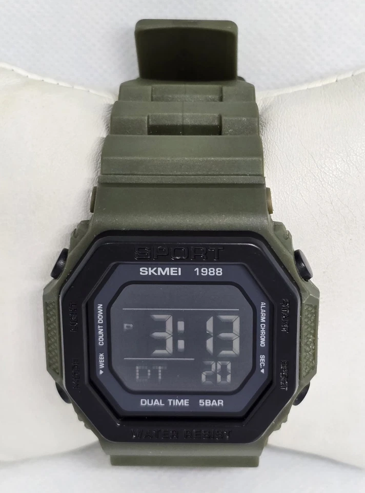 Reloj deportivo SKMEI 1988 digital WR 5Bar crono alarma retroiluminación 09 para hombre Foto 4 de 4