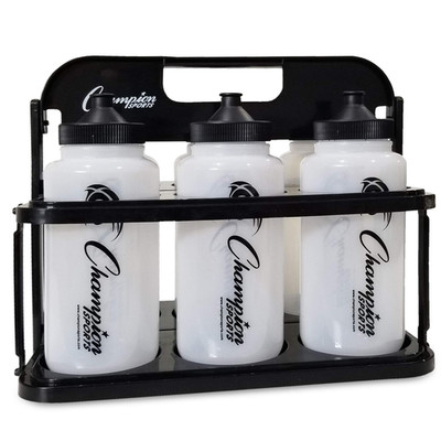 Champion Sports Plastic Water Bottle Set Quart Black Cwbwxset