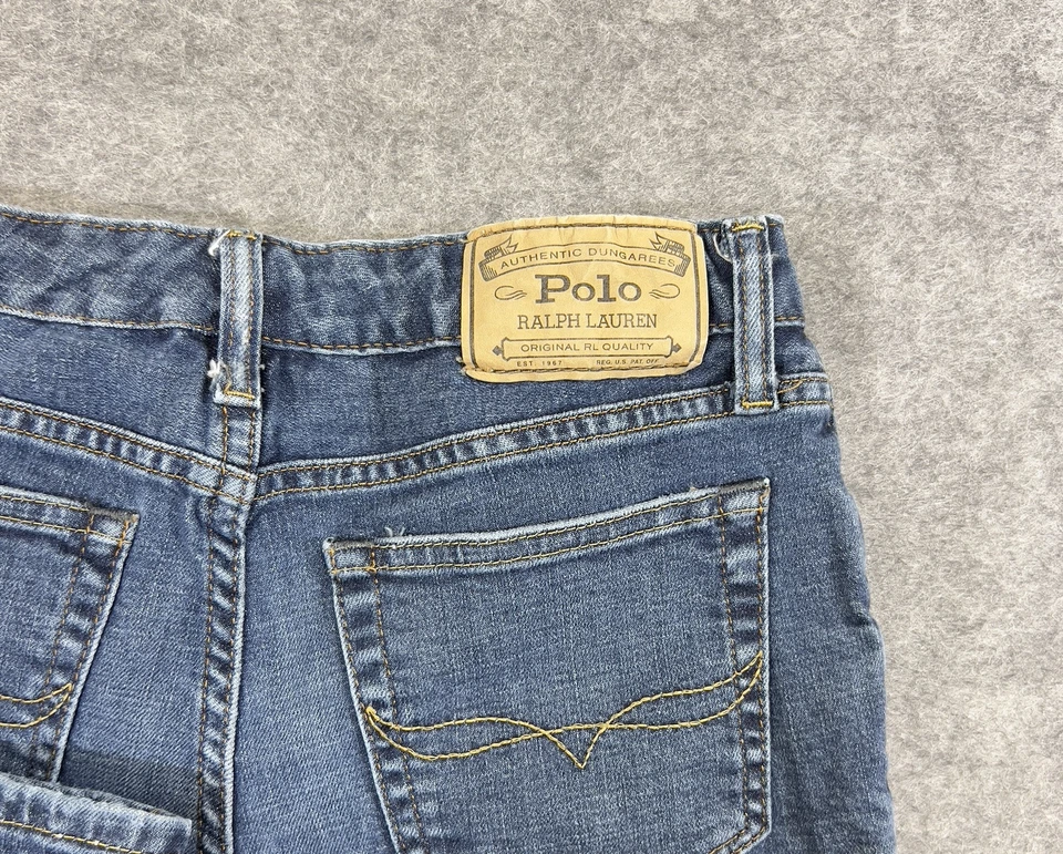 Calça Polo Ralph Lauren Jeans Masculina 16 Azul Clássica Perna Reta Casual 28x29* - Imagem 3 de 4
