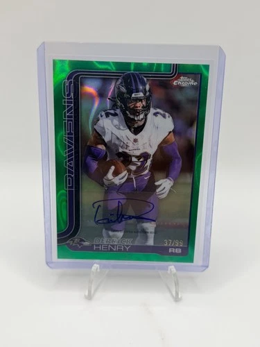 2025 Topps Chrome Derrick Henry Green Lava Refractor (RAW)