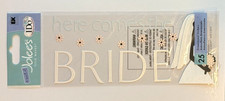 Jolee's Boutique Scrapbook Sticker Here Comes the Bride Wedding Title Word