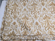 Standard Pillow Covers Linen Set Of 2 Trim USA Gold Cream 25x20" Stunning EUC